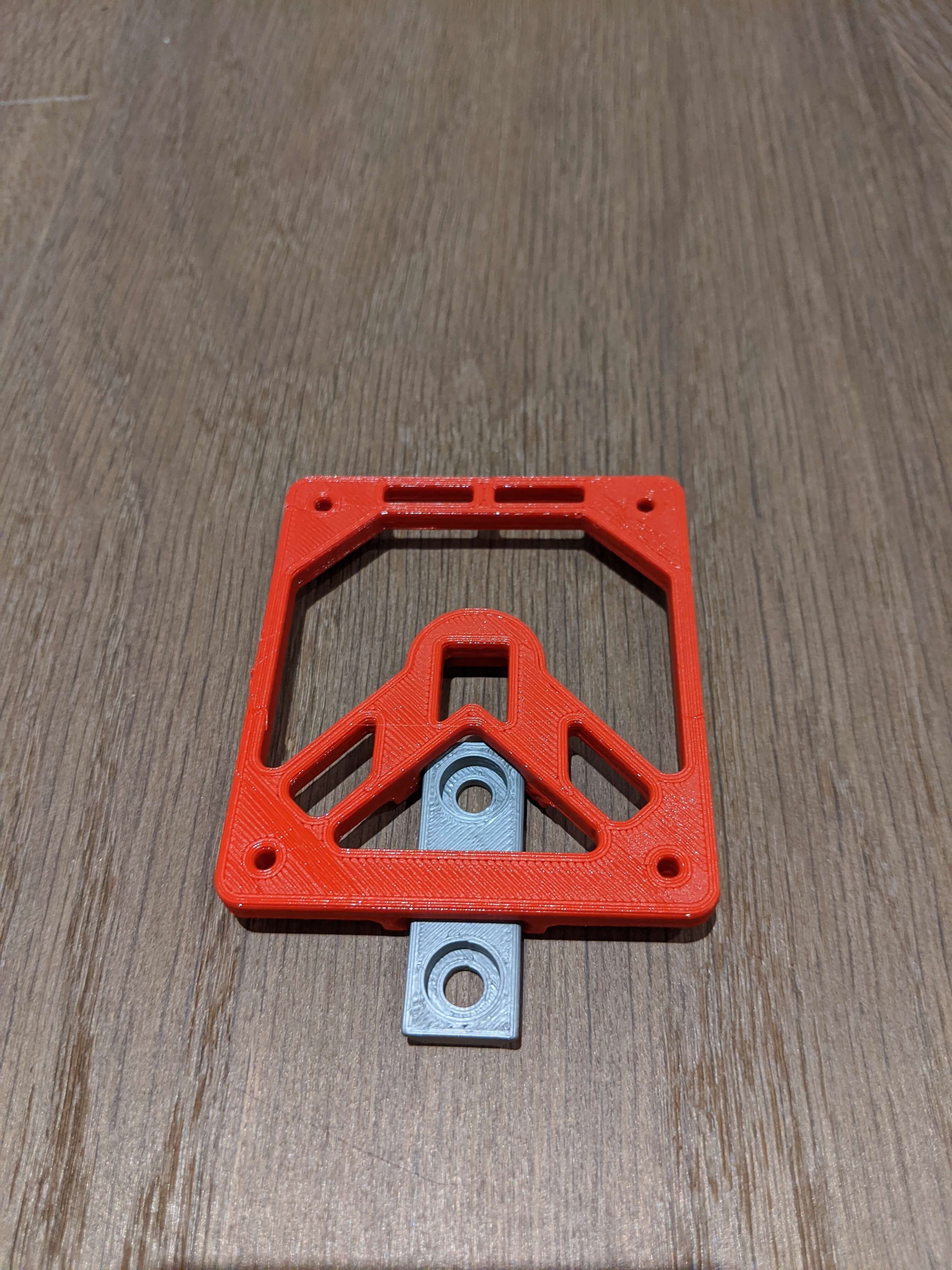 Raspberry Pi Wall Mount 3D printed red