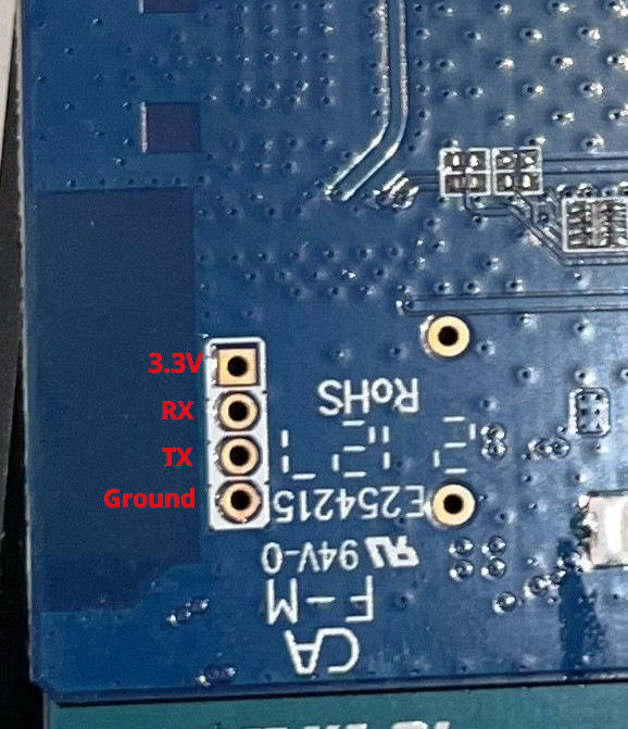 uart labeled from the back